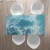 Obrus - Niebieski marmur z taflą morza