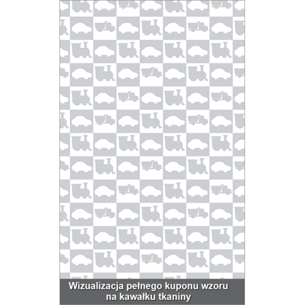 Tkanina dekoracyjna woal  -  OUTLINE CARS GREY