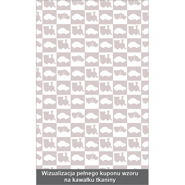 Tkanina dekoracyjna woal  -  OUTLINE CARS TAUPE