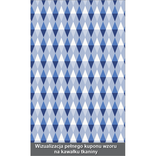 Tkanina dekoracyjna - BLUE TRIANGLES