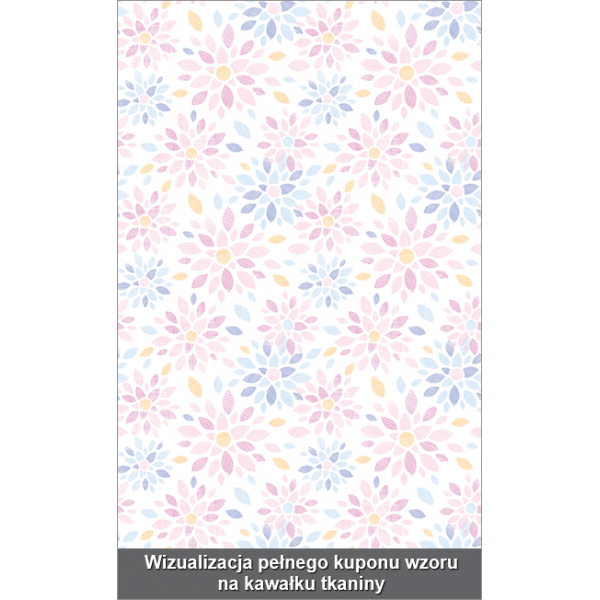 Tkanina dekoracyjna woal  -  VINTAGE FLOWERS II