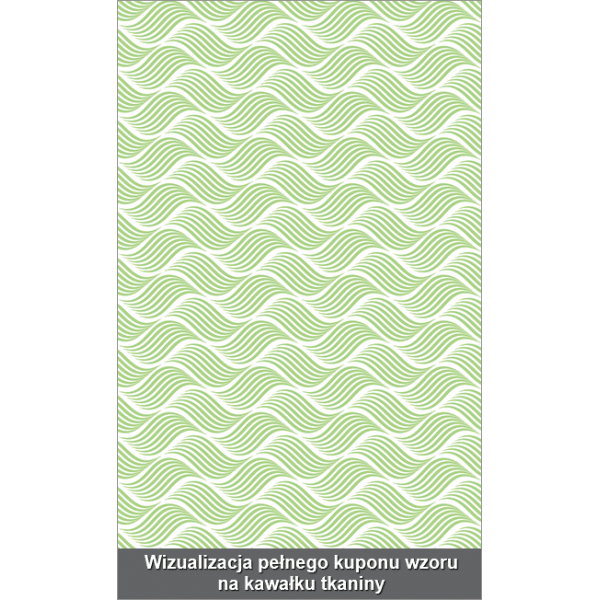 Tkanina dekoracyjna woal  -  ENDLESS WAVES GREEN