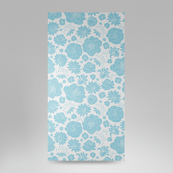 Kupon tkaniny zasłonowej  - PEONIES BLUE II