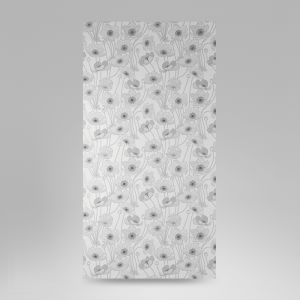 Kupon tkaniny zasłonowej - CONTOUR FLOWERS